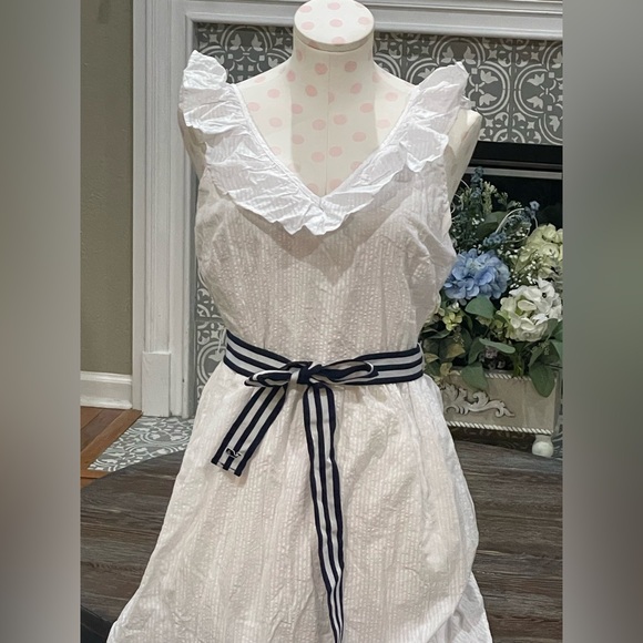 Vineyard Vines for Target Sleeveless White Ruffle Sundress - Medium - NWT - Picture 11 of 15